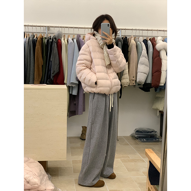 INS CEC韩系简约连帽排骨棉服女冬季新款百搭棉衣加厚保暖外套