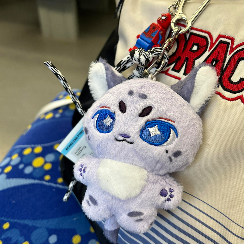 袁一琦豹娃棉花娃娃卡通毛绒公仔捏捏玩偶周边可爱包包钥匙挂件女