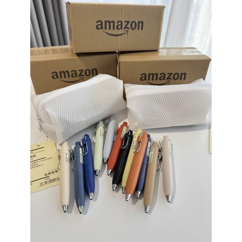走日单！13件套！迷你小浓芯低重心按压式口袋中性笔小胖笔+笔袋