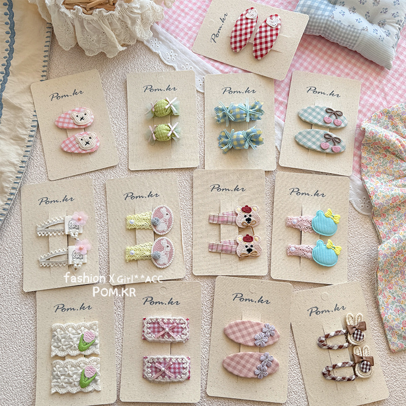 春日新款韩系卡通可爱儿童少女百搭甜美女童宝宝侧边刘海夹发卡