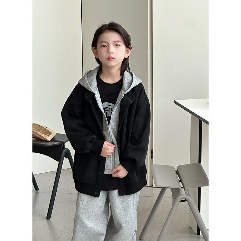 【现货】儿童春秋款中大童连帽卫衣外套儿童上衣男童女童卫衣韩版