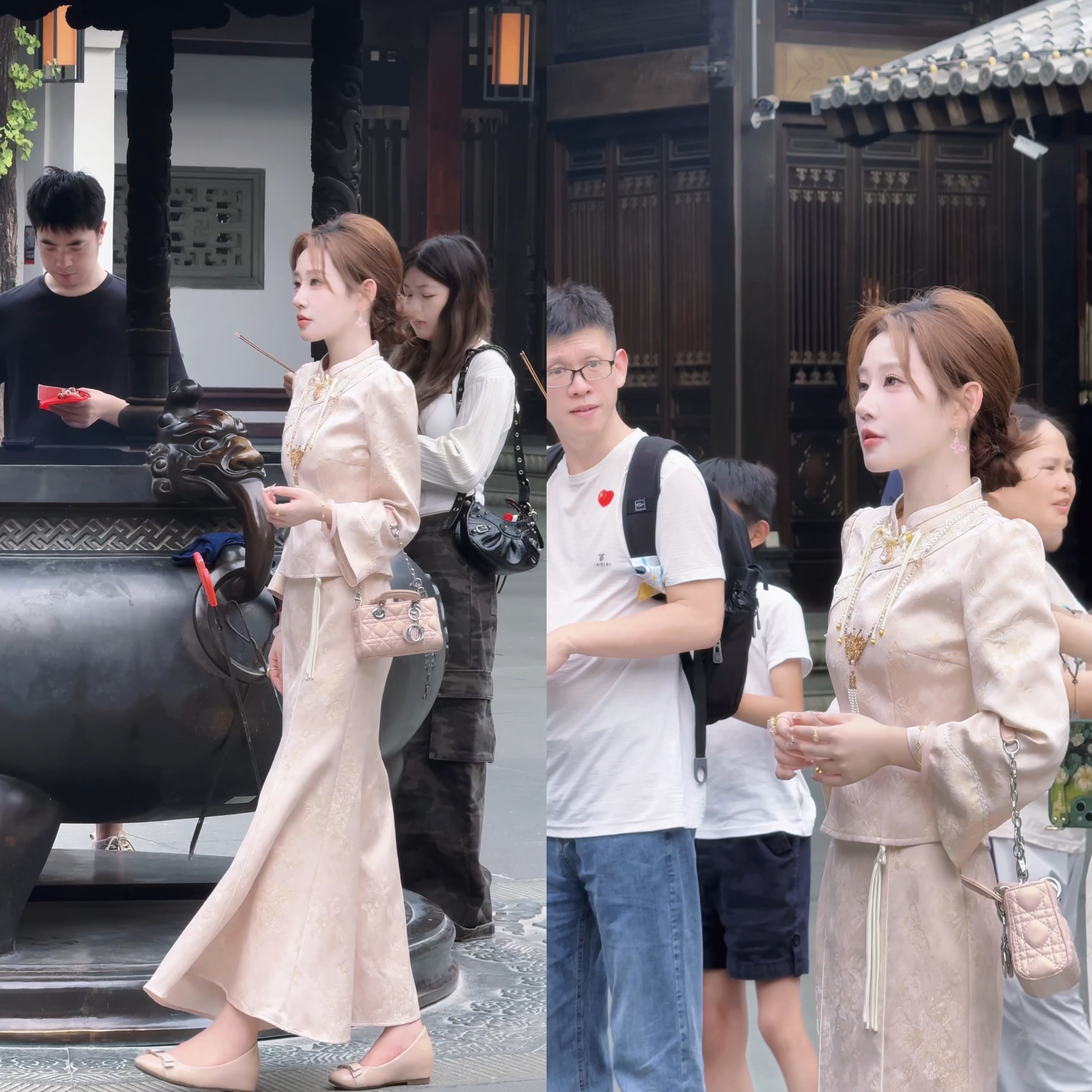 【婷婷】《凤凰台》收腰暗纹气质原创国风两件套 TTZ2SQ772