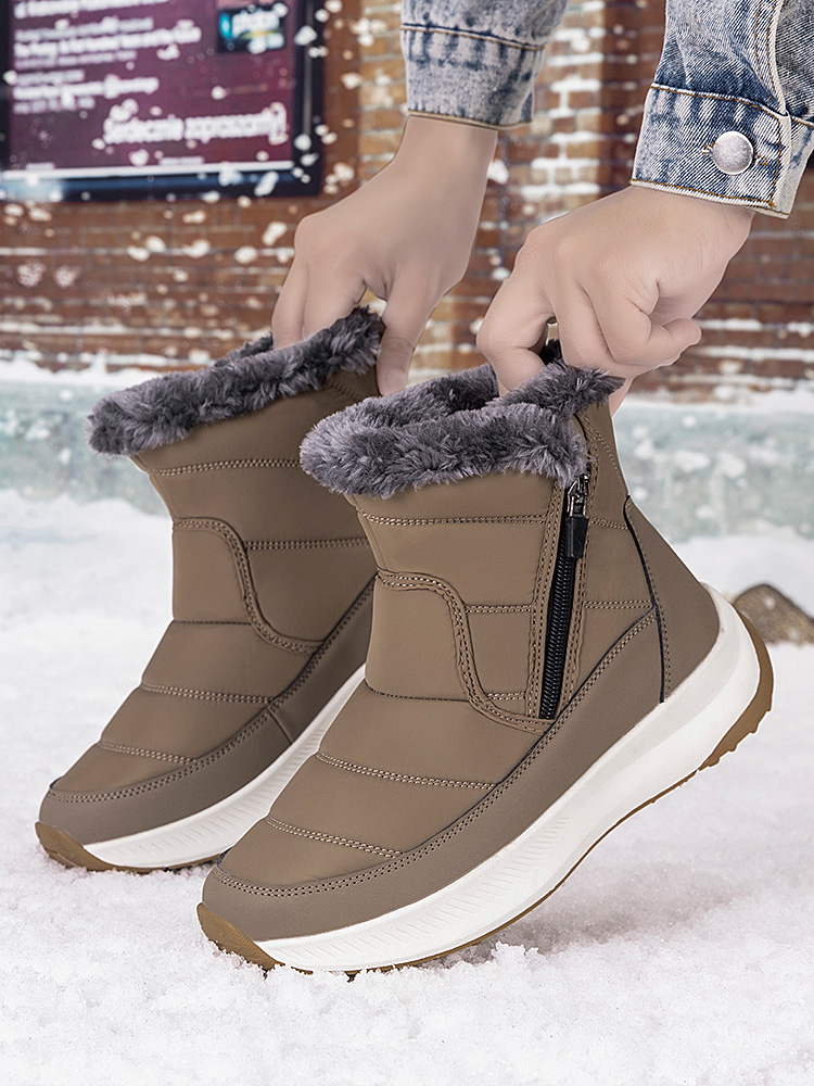 东北户外雪地靴女冬季防水防滑妈妈雪鞋厚底防寒加绒保暖徒步棉鞋