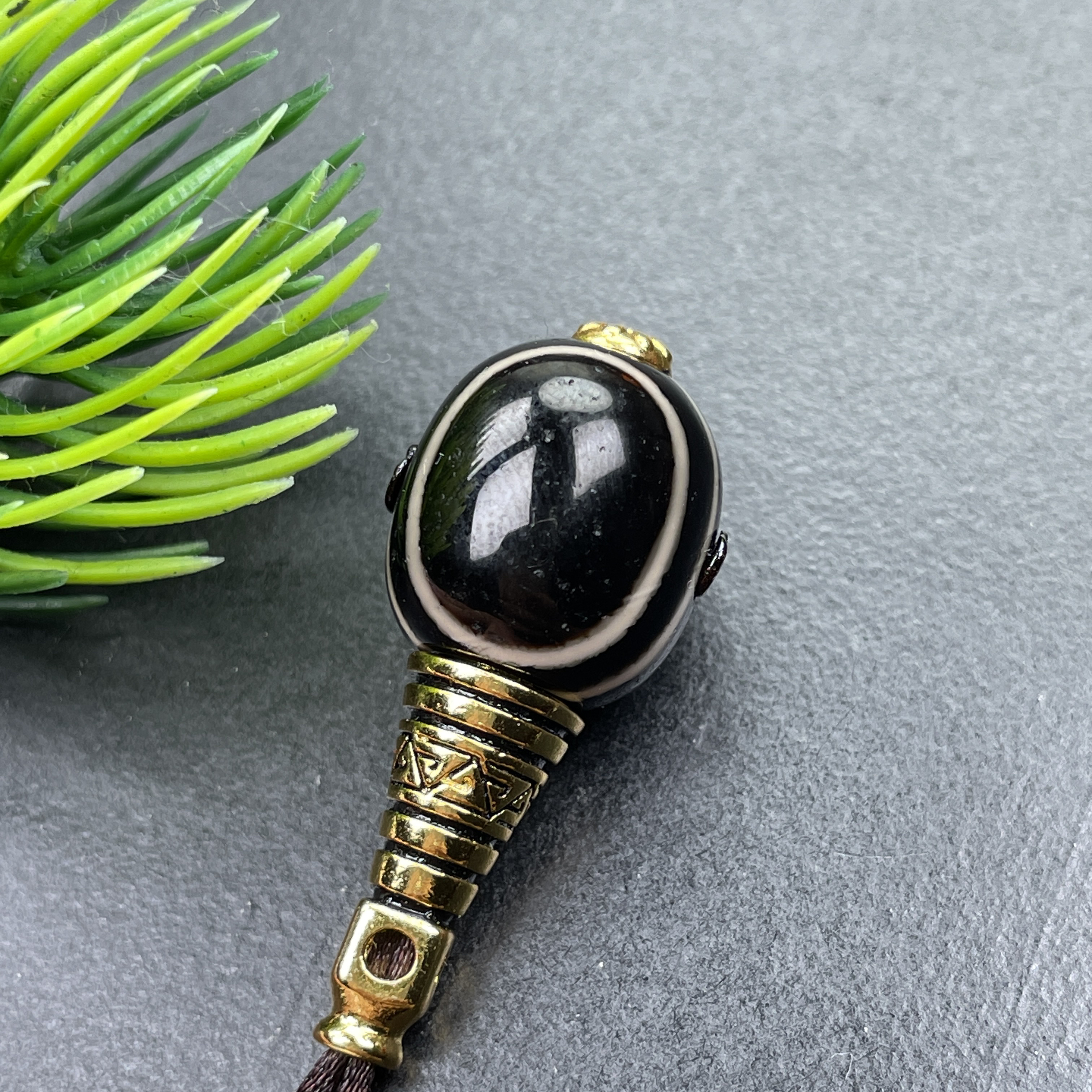 双眼双线鬼眼三通大尺寸13mm➕搭配10以内108都可以文玩菩提配饰