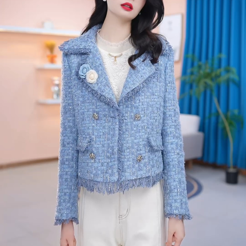小香风毛呢外套女2025新款秋冬季今年流行爆款气质名媛高级感上衣