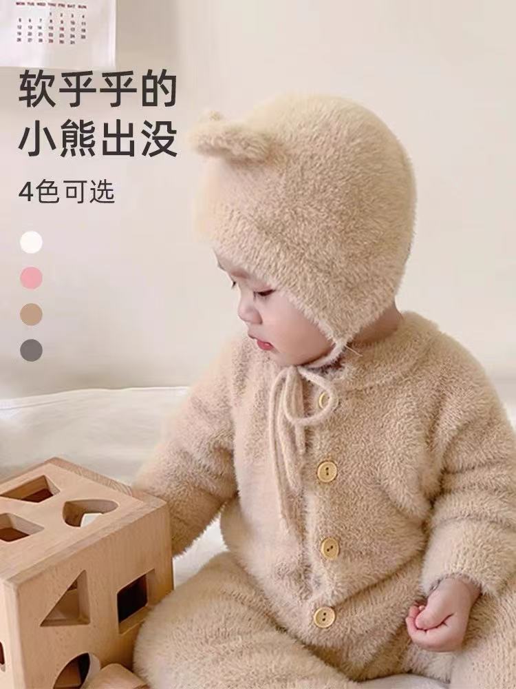 超萌新生幼儿冬天连体衣宝宝冬装衣服婴儿冬季可爱抱衣保暖外出服