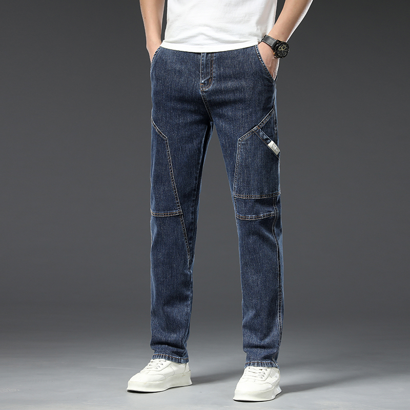 2025秋季新款百搭耐磨宽松复古牛仔裤时尚潮流直筒男士牛仔长裤子