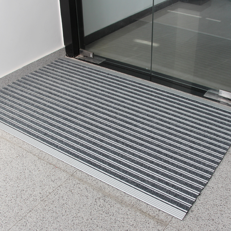 入口门厅免安装平铺式铝合金地垫防滑除尘刮沙地毯脚垫酒店防水