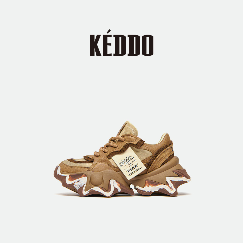 KEDDO“焰火”复古街头风轻便老爹鞋休闲运动舒适女鞋百搭厚底鞋