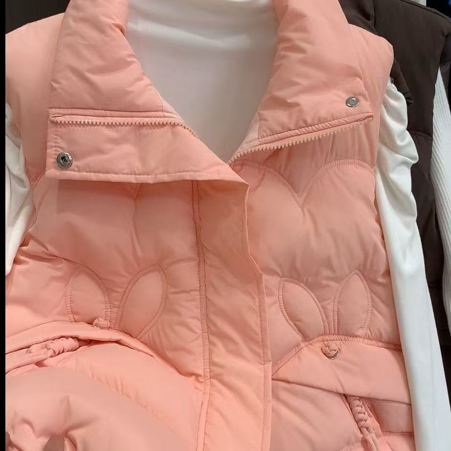 女马甲冬季新款立领修身显瘦保暖百搭短款韩版坎肩背心马夹外套