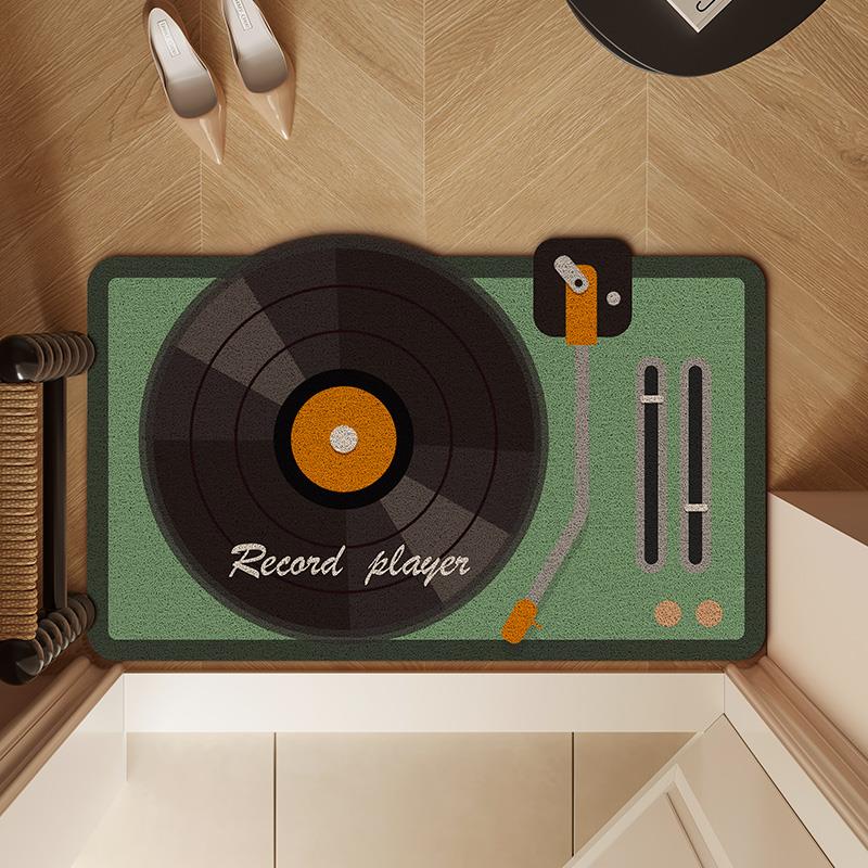 丝圈怀旧复古入户门地垫高级感进门耐脏防滑脚垫可裁剪门口门垫子