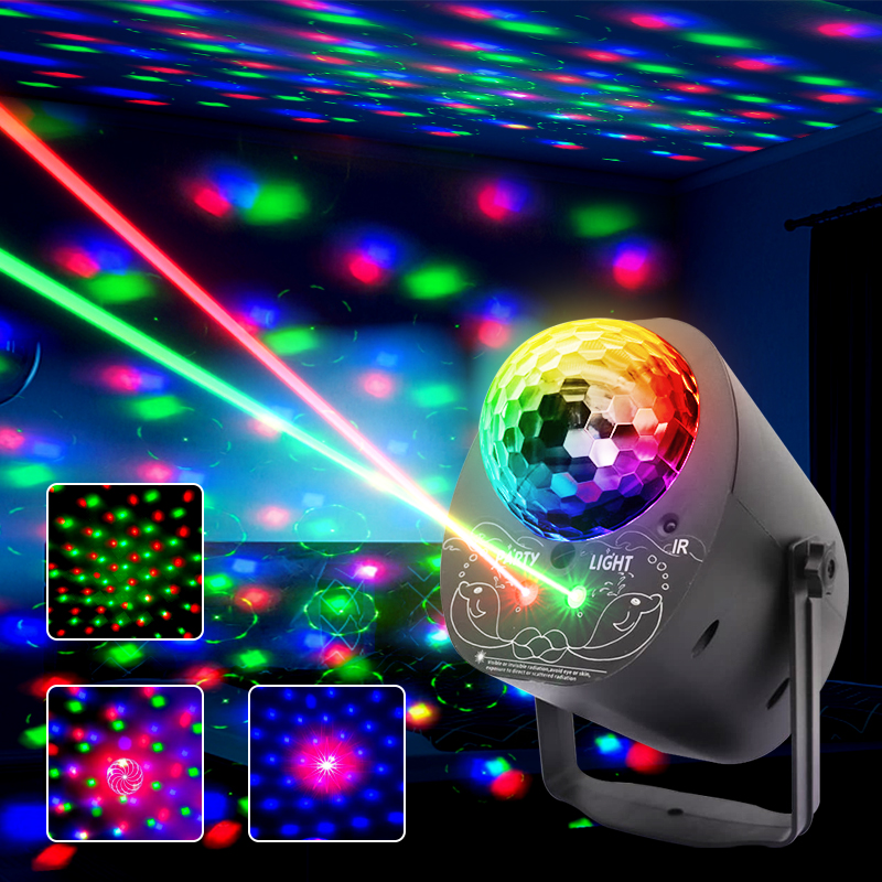 ktv激光水晶魔球舞台镭射旋转七彩爆闪灯迪斯科动感单车氛围灯