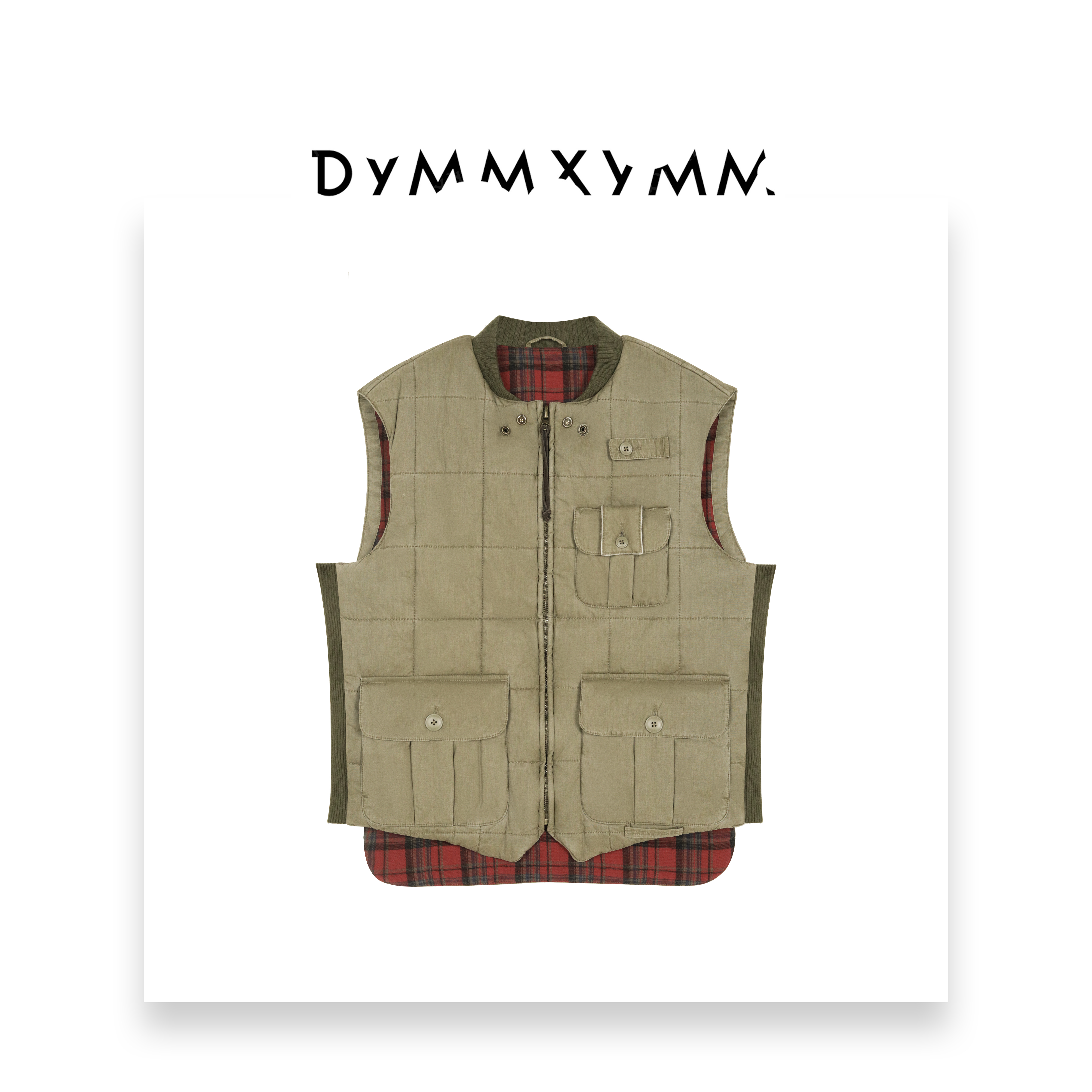 【男女同款】【DYMMXYMM】-《炸耀包》-【黑标】.复古洗水马甲-5FW-M8015