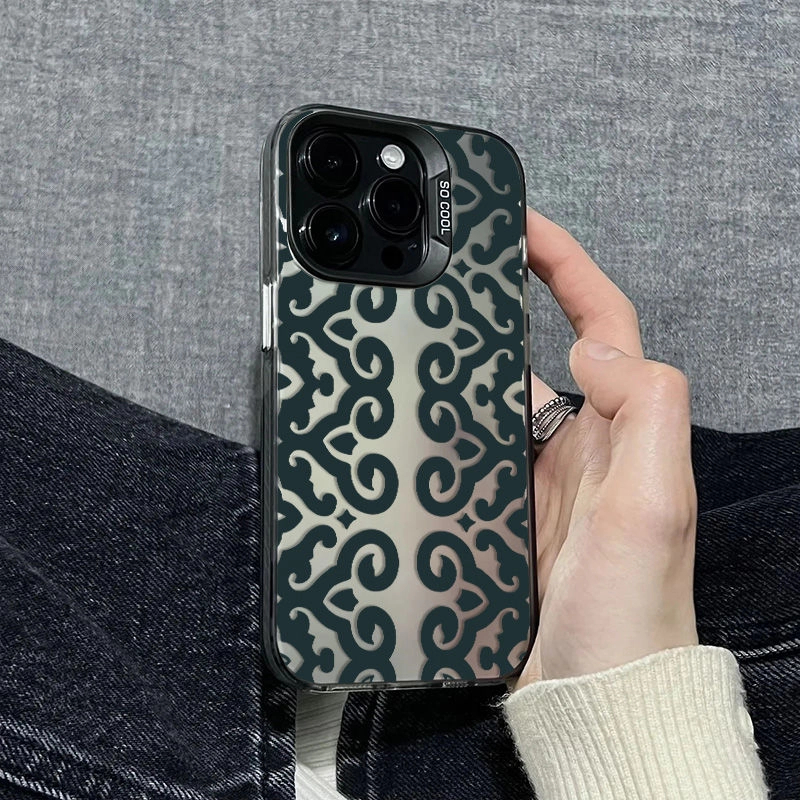 小众图案适用苹果16promax彩银iPhone15pro手机壳14/13/12/11磨砂