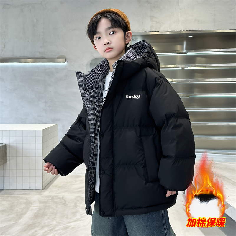 男童冬装棉服2025新款中大儿童冬季秋冬款棉袄加厚棉衣外套潮