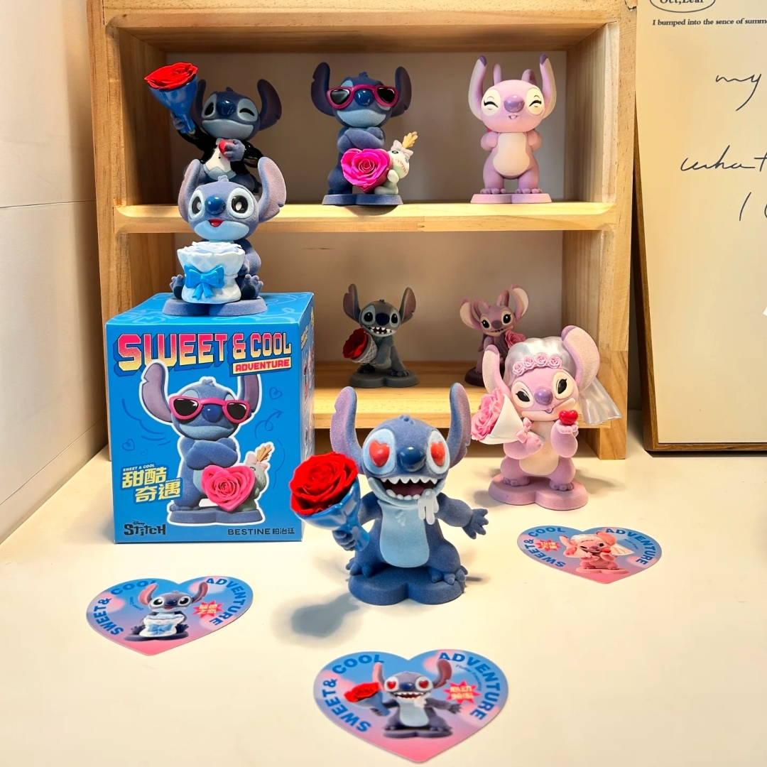 正品史迪奇甜酷奇遇系列潮玩盲盒手办情人节告白送女生日礼物摆件