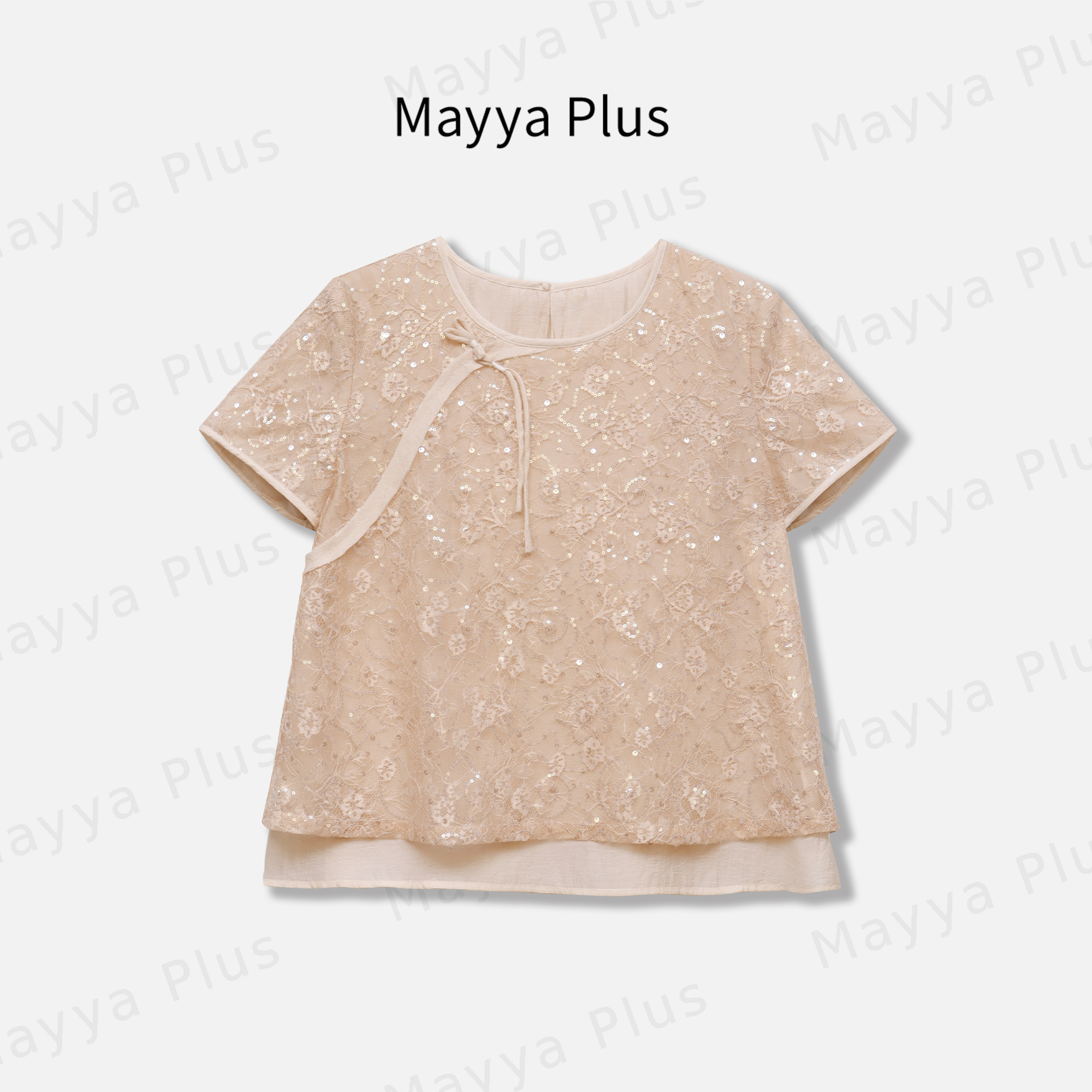 【金缕】Mayya Plus麦芽定制蕾丝花边无袖小衫夏季气质上衣32528675