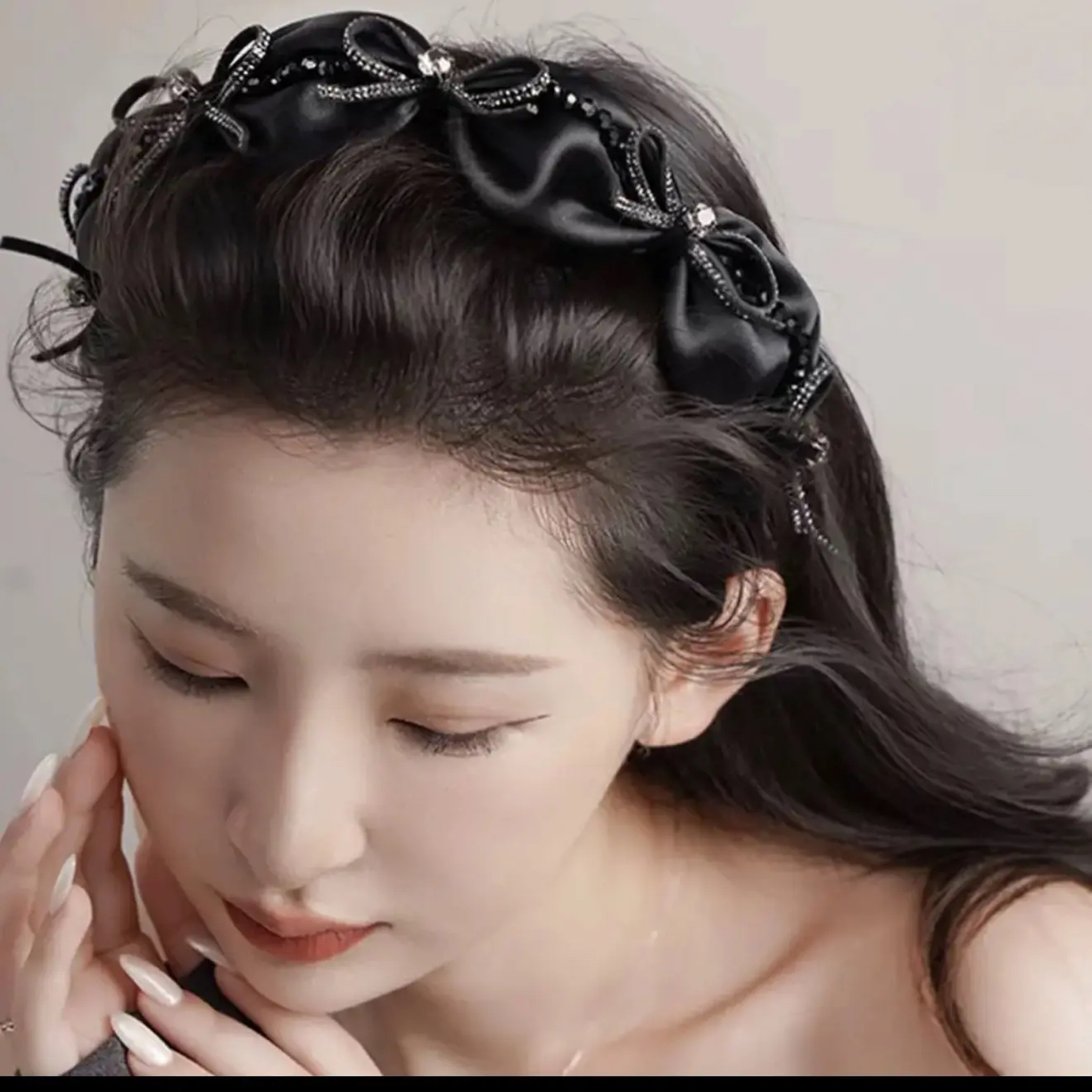 【天鹅湖畔】高级定制手工超闪高颅顶齿梳发箍