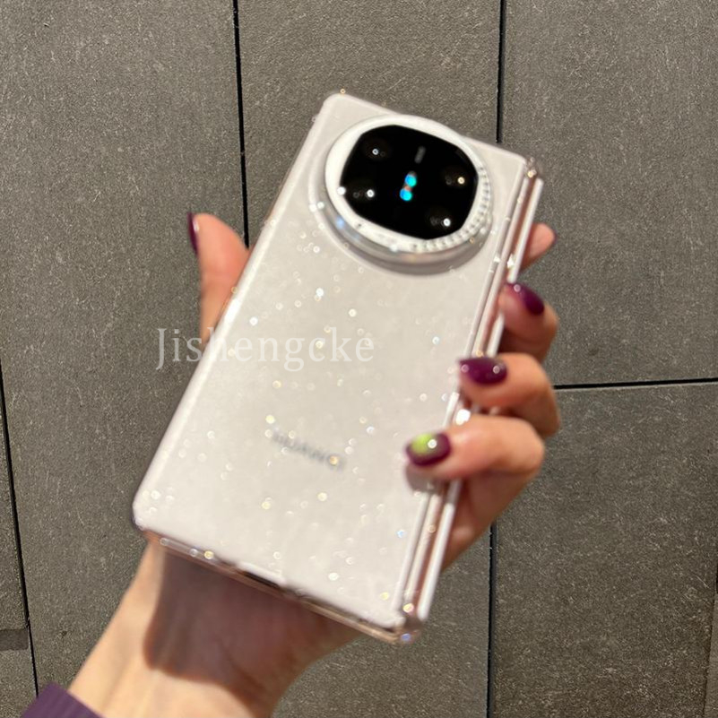 适用华为matex5手机壳Matex6典藏版中轴保护新款透明细闪粉奢华女