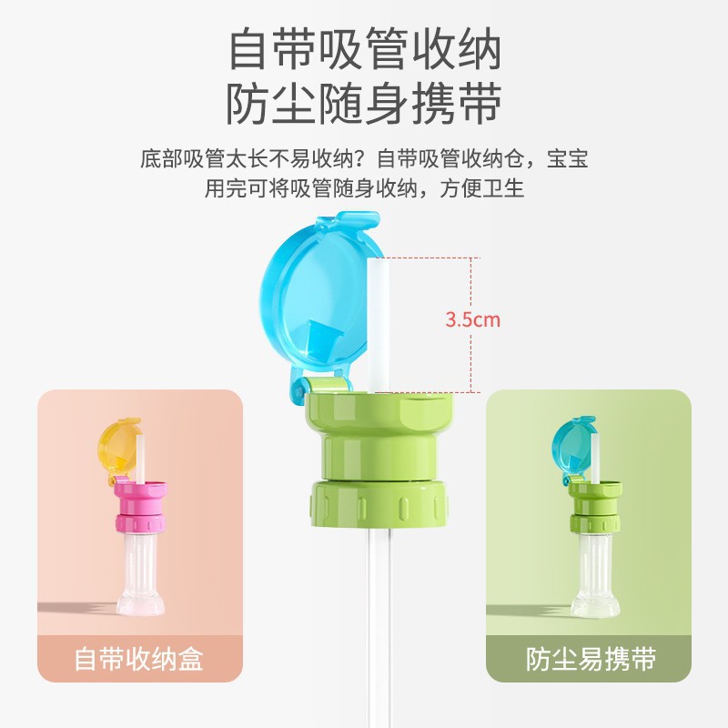 新款瓶口转换盖矿泉水吸管盖儿童宝宝便携喝水防呛水瓶盖通用