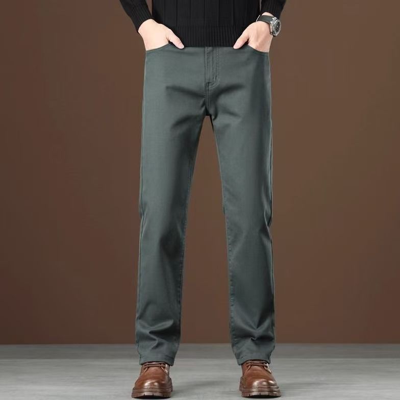 GILAS-黑豹子男士休闲加厚弹力直筒高档裤
