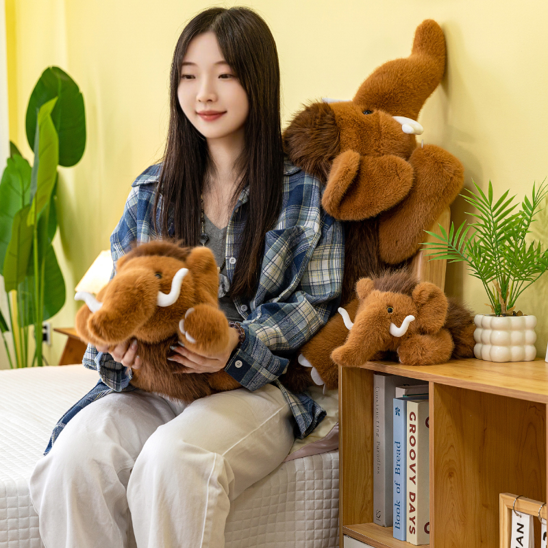 永发可爱新款猛犸趴姿大象毛绒玩具解压睡觉布娃娃玩偶生日礼物