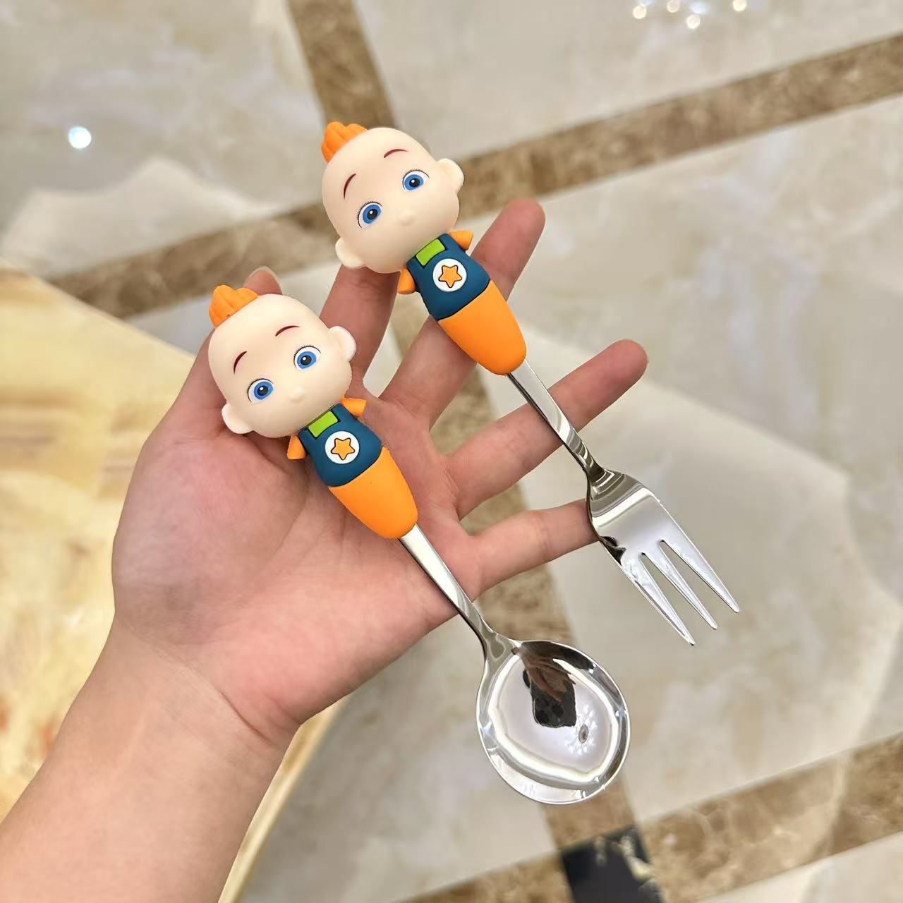 超级宝贝JOJO可爱卡通304食品级儿童餐具防摔便携