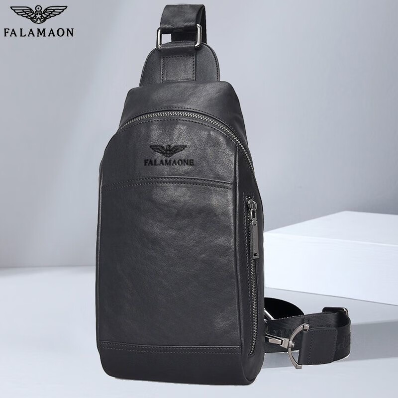 法莱阿玛尼法莱阿尼玛胸包男真皮单肩斜挎包新款男包胸前小背包潮