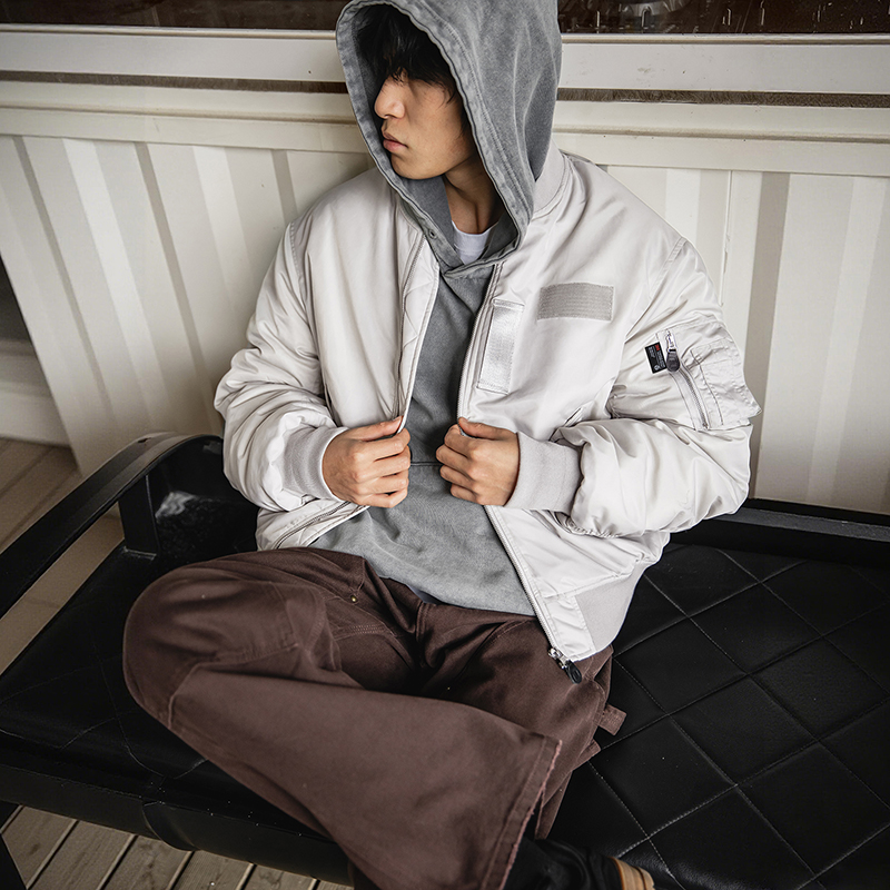 MRA男装3M新雪丽MA1飞行员棉衣棒球服加厚防寒短款保暖棉袄外套冬