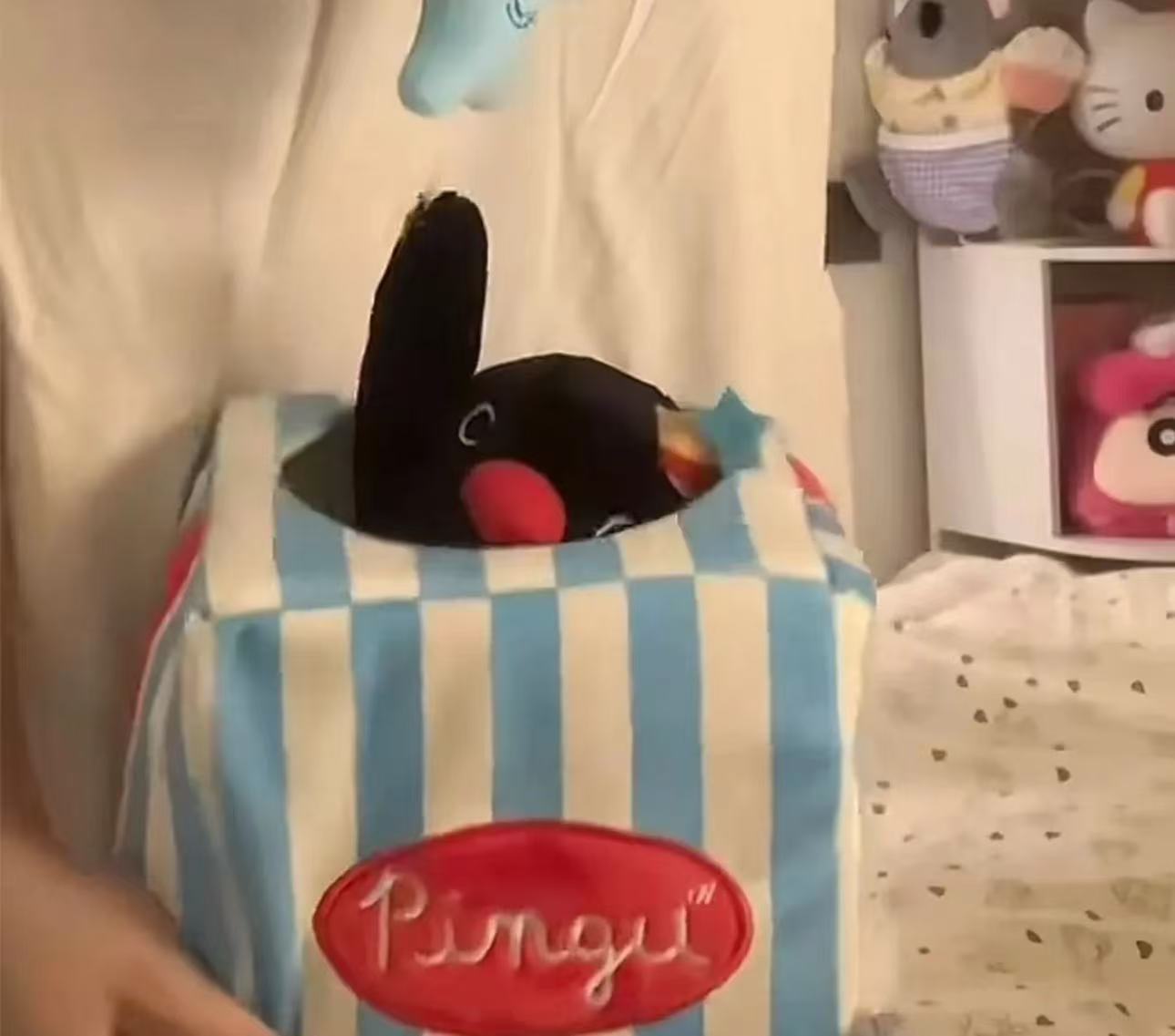 【新款】pingu企鹅惊喜礼盒视频同款毛绒玩具企鹅摆件送闺蜜朋友
