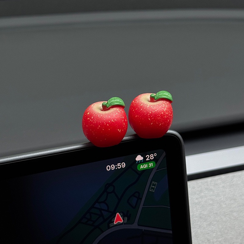 新款平安苹果水果仿真果汽车可爱摆件装饰挂件饰品中控台车载装饰