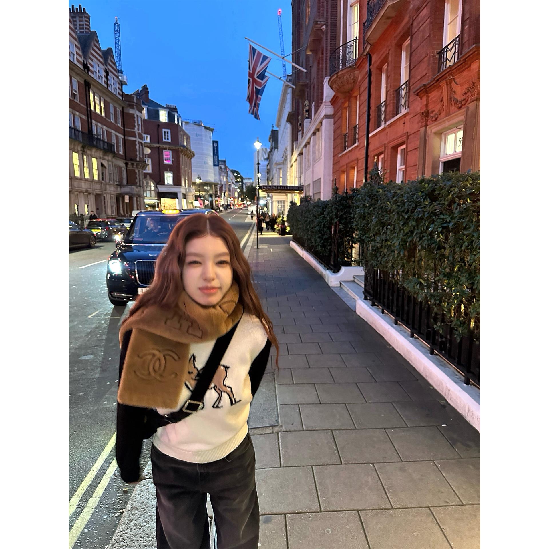 樊樊「25N圣诞小鹿」30.3绵提花针织上衣女秋冬套头毛衣早安