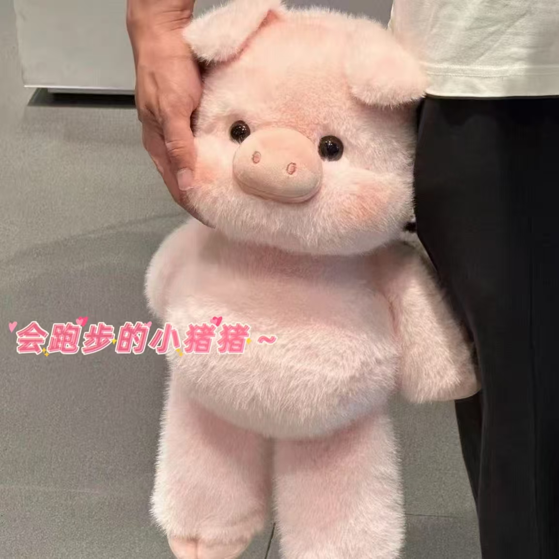 可爱跑跑小香猪玩偶陪伴娃娃毛绒玩具公仔跑跑小猪玩偶生日礼物