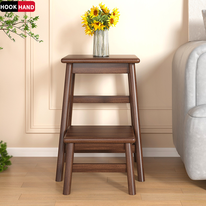 实木折叠梯凳家用梯子两用吧台凳登高取物置物爬高多功能台阶凳子