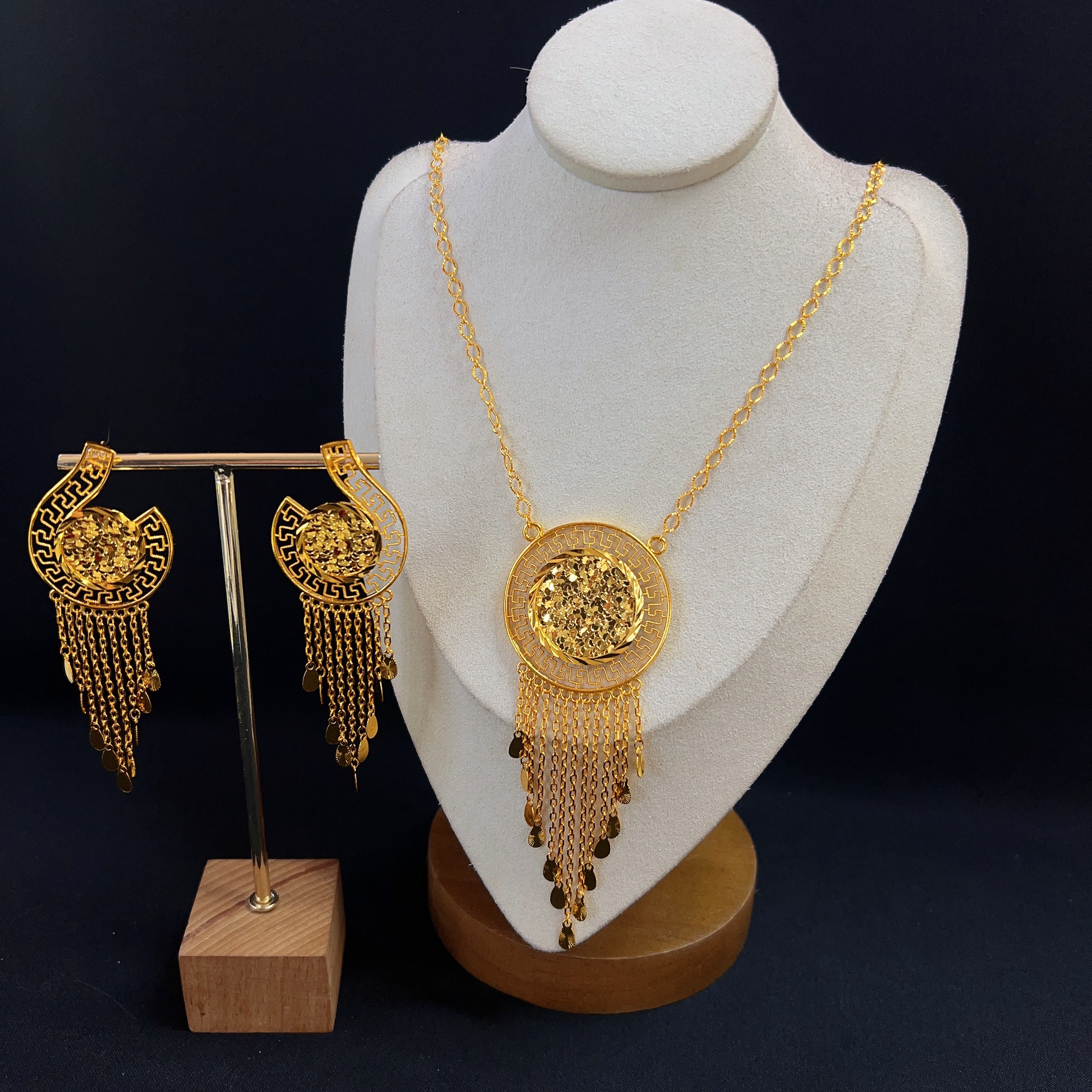 铜合金项链 哈尼西牧时尚华丽两件套#0009081