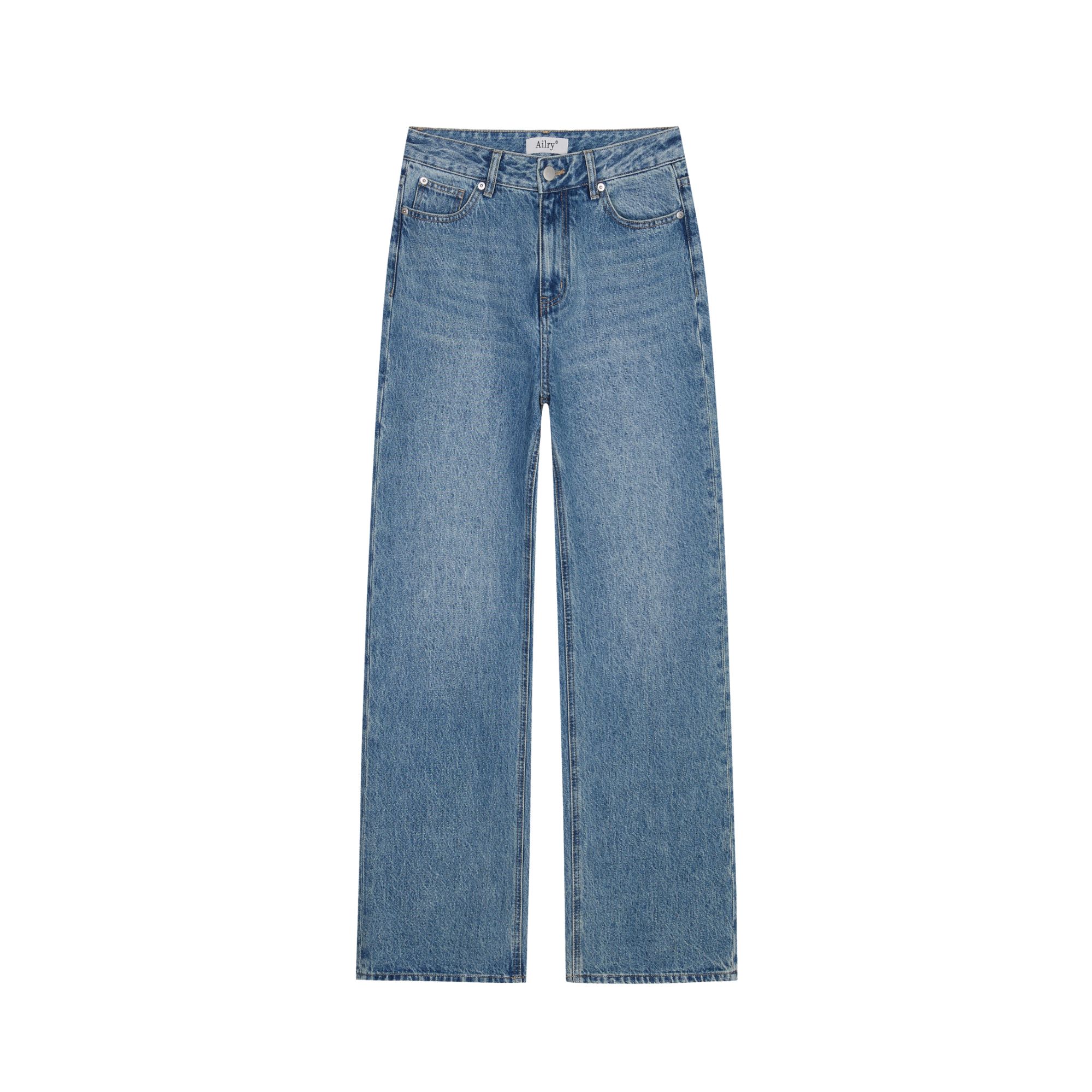 3-7太阳【直筒树皮裤】秋冬新款窄版直筒牛仔裤女薯条裤显瘦显腿长