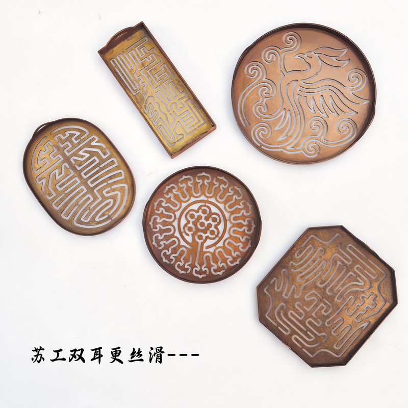 【篆喜】苏工双耳倒T香篆篆香篆模篆香模具家用印香磨具篆香工具