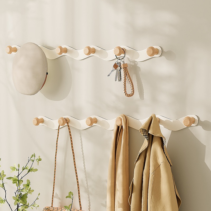 门后挂钩免打孔置物架卧室门后收纳入户挂衣架门上挂包架高级感