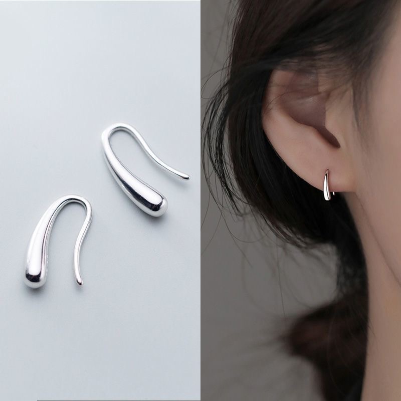 合金耳饰 简约小巧水滴耳钉女小众设计高级感气质耳饰精致