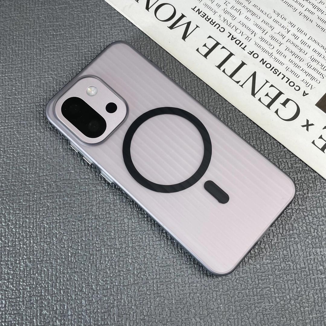 磁吸磨砂瓦楞纹适用一加15手机壳新款肤感oneplus13T半透一加ACE5