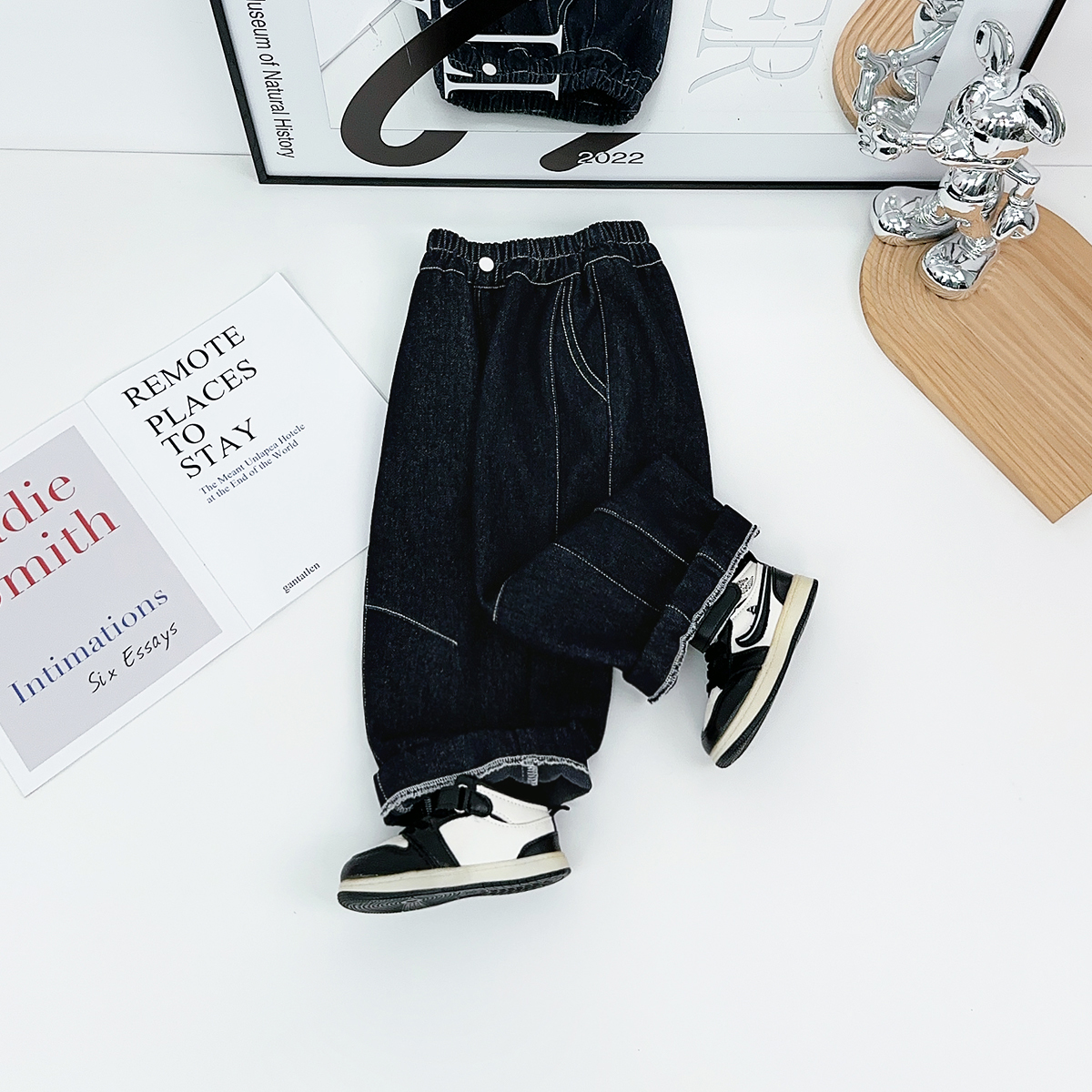 男童牛仔裤加绒裤子儿童2025新款秋冬装潮 BQ251112Z悠悠童话童装