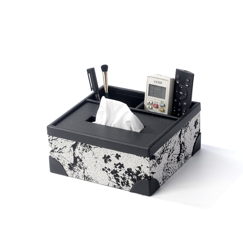 【栖珀Qipo】中式国潮风提花布艺纸巾盒摆件中古风多功能遥控器一体