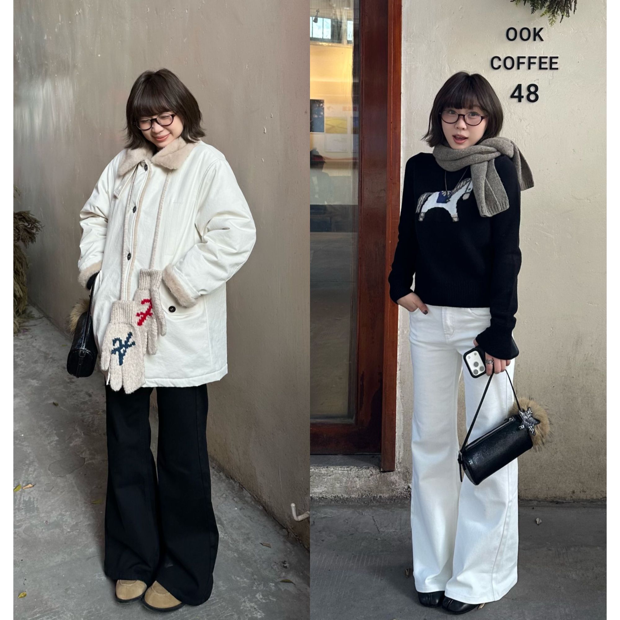 【超模微喇裤】中低腰百搭显瘦休闲微喇牛仔裤【B8013】