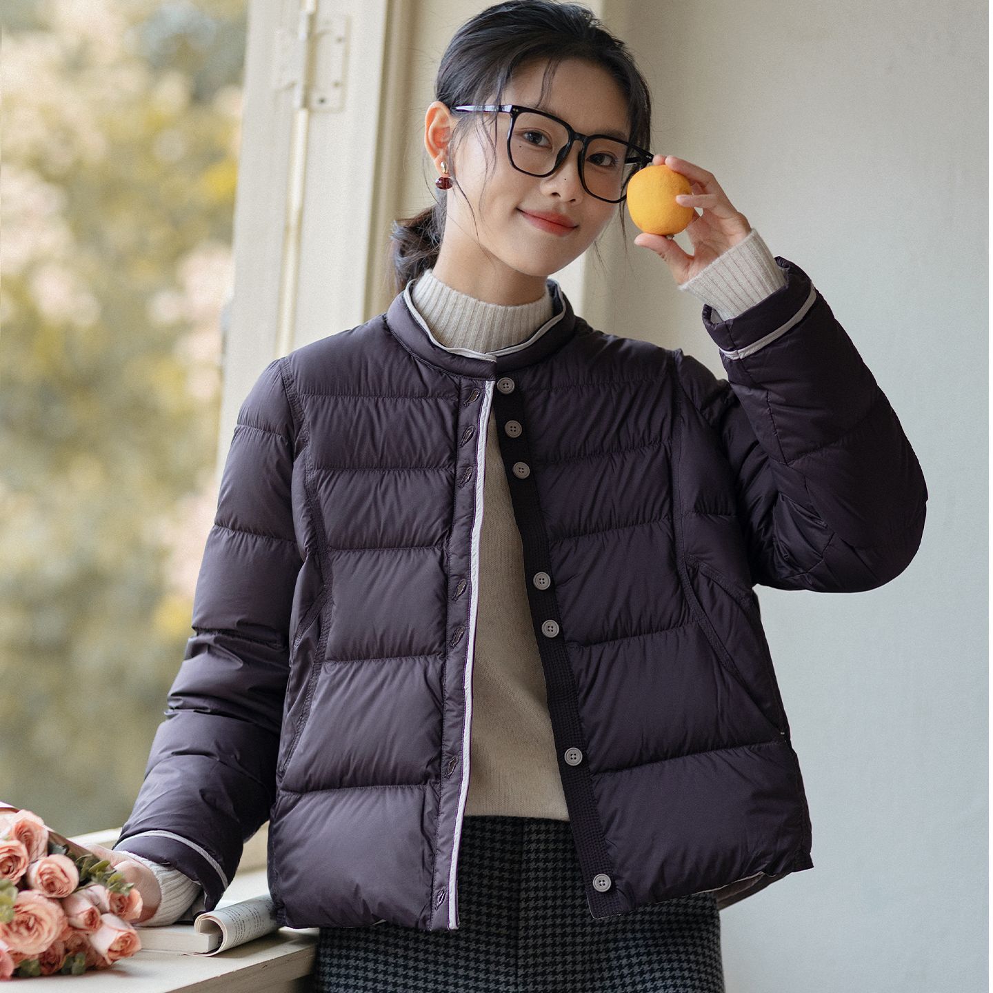 红念白鸭绒女小个子冬季2025新款小个子不臃肿羽绒服