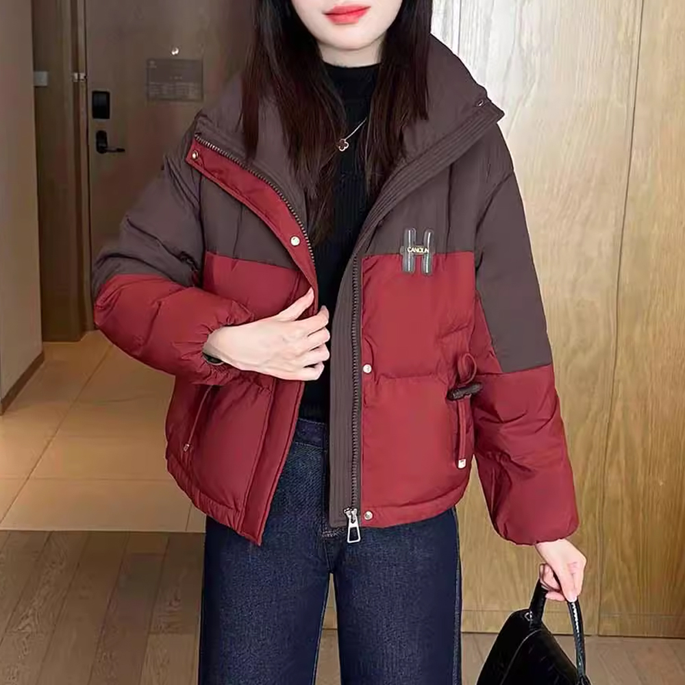 显白气质欧版棉服外套女冬季新款大码宽松慵懒2026时尚棉衣袄子