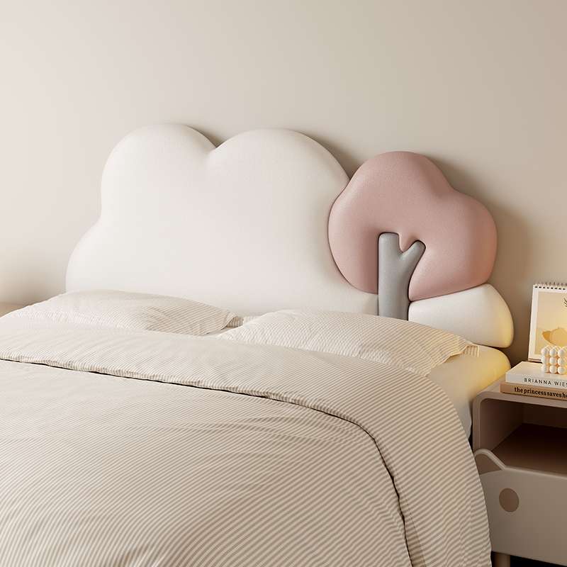 萌趣小云朵床头软包靠背垫儿童房榻榻米床头靠垫2025新款防撞靠枕
