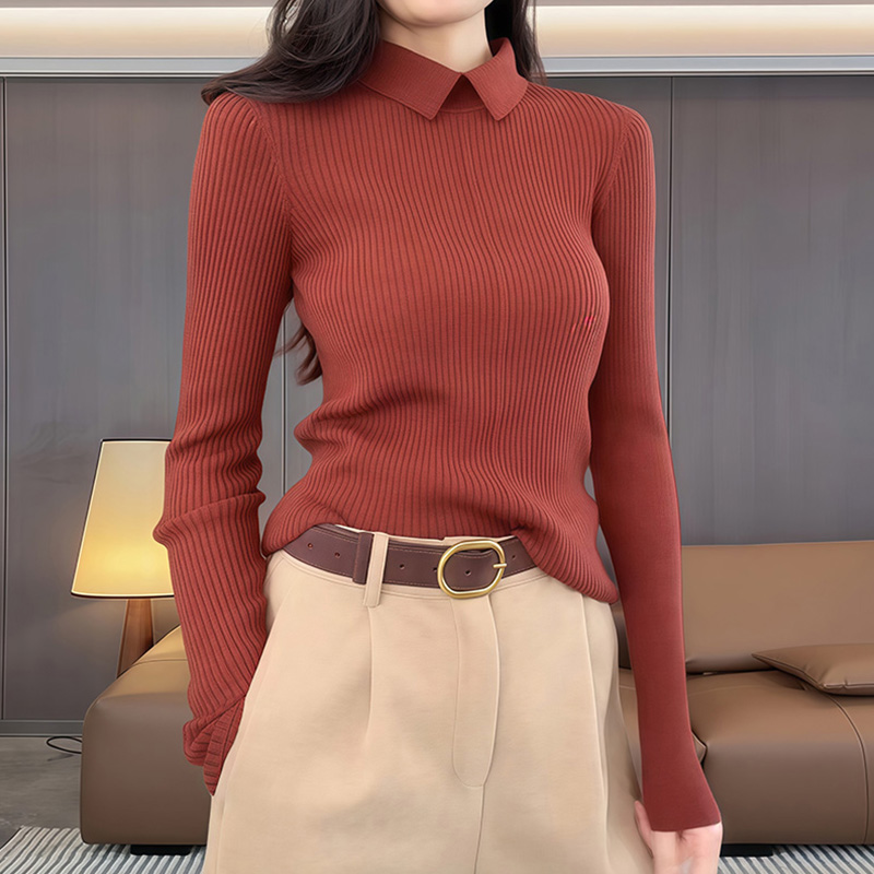M828冬季新款针织衫显瘦百搭修身打底内搭气质上衣