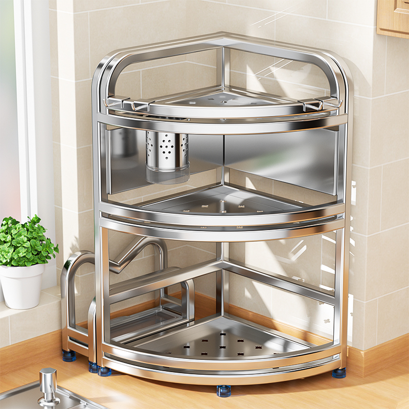 厨房三角置物架台面角落调料挂架墙角挂件转角收纳壁挂调味料架子