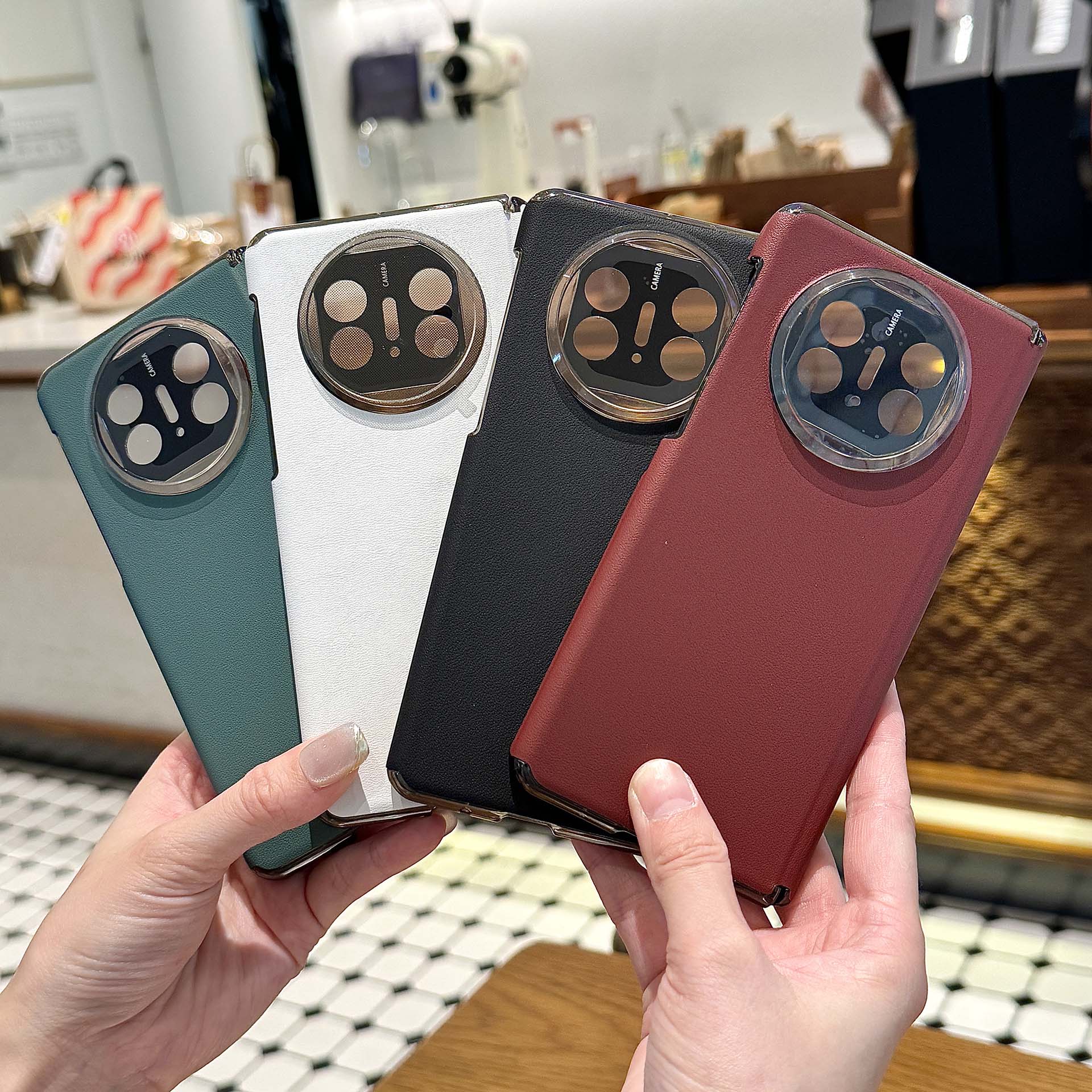 双中轴新款适用华为mateX6手机壳X5/X3折叠屏磁吸镜头全包素皮壳