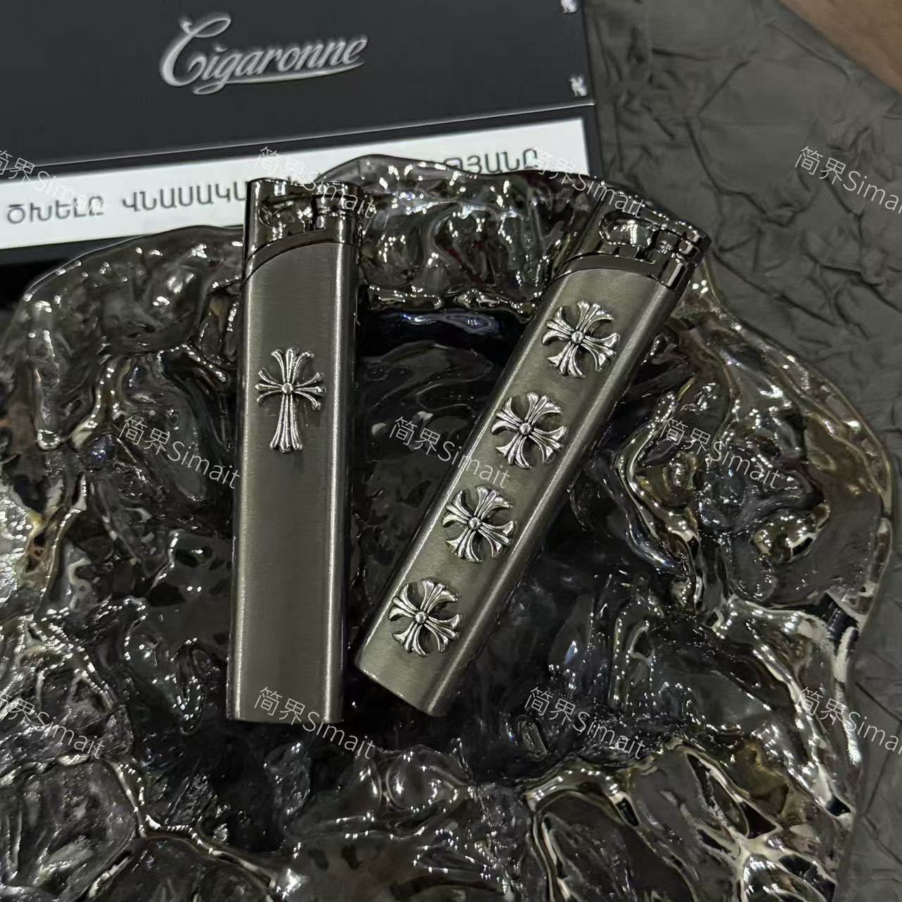 “简界”原创ins风粉色火焰质感防风夜店必备打火机创意送男友礼物